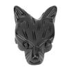 Wolf Head Shape Pendant Carved Animal Statue Decoration for Men Women Jewelry Making Holiday Present Obsidian