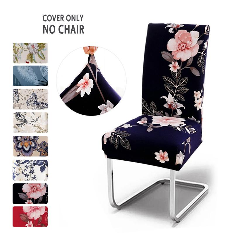1/2/4/6Pcs Printed Dining Room Chair Coves Stretch Chair Slipcover Anti-slip Home Chair Seat Protector for Wedding Banquet Party