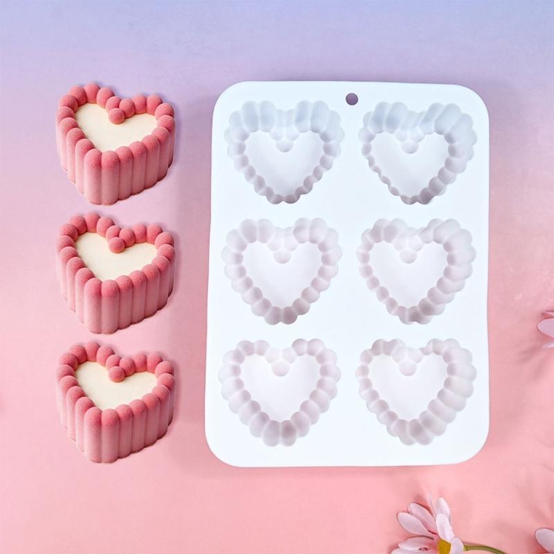 Silicone Heart Mould Perfect for Candle Baking Dessert and Creative Gift with Realistic Appearance