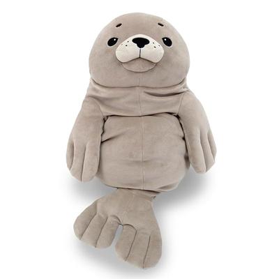 Shinada Global Mochi Series Mochi Seal, Gray (Large), 22 X 22 X 30 Cm, Plush Seal Animal, MOAZ-0350G