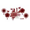 Burgundy Wedding Room Decoration: Bride & Groom Bedroom Double Happiness Wall Décor