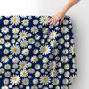 Royal Samt Stoff Polyester Zum Nähen - Motiv Gänseblümchen 3