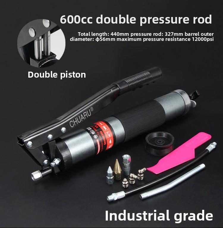 Self Priming Lever Grease Gun Heavy Duty Manual High Pressure for Machinery Lubrication