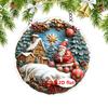 Christmas Decorations Indoor Hangable Festive Ornaments For Christmas Tree Pendants 2D Acrylic Santa Claus For Indoor Outdoor