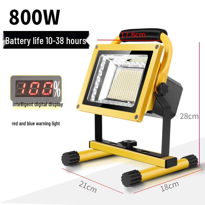 Rechargeable LED Floodlight: Strong Outdoor Emergency Light for Construction, Power Outages, Camping, Handheld Household Use