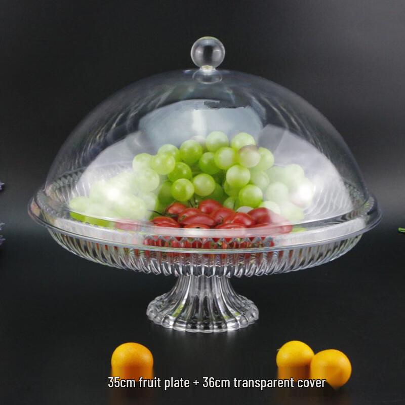 Nordic Ceramic Transparent Covered Dessert Stand