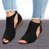 Scarpe da Donna Moda 2025 Zeppa Fibbie Sandali a Bocca di Pesce Sandali da Gladiatore da Donna Scarpe a Tacco Medio Scarpe Estive alla Moda da Donna 35-43