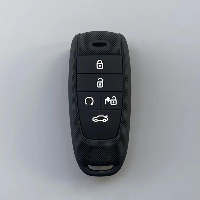 

Silicone Car Key Case Cover for Gac New Energy Trumpchi Aion S V Y LX Car Accessories Car-Styling Shell Keychain Protection чёрный
