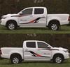 Black & Red Stripe Decals Car SUV Side Body Decoration Graphic Vinyl Sticker Kit