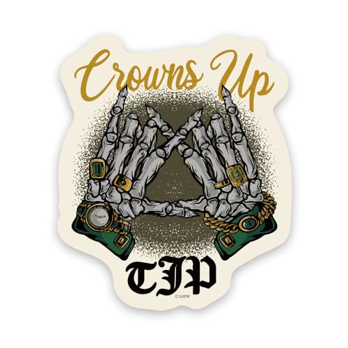 

[New Japan Pro-Wrestling] Wrestler Logo TJP Crowns Up Car Magnet Sticker 124mm x 145mm Die Cut TJP
