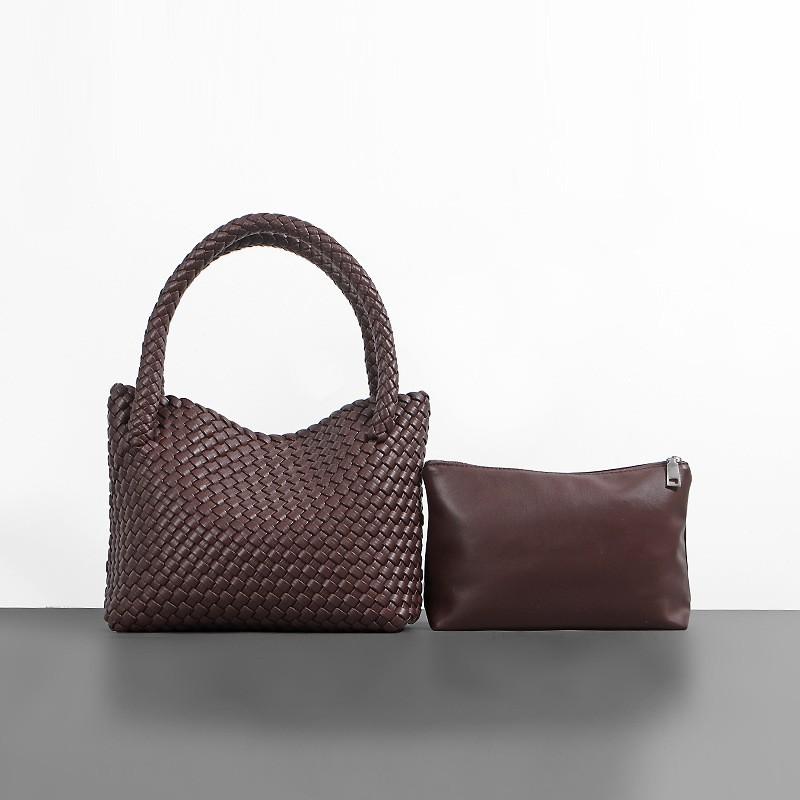 

High-quality Woven Handbag Niche Design One-shoulder Underarm Bag Hand-carried Women s коричневий