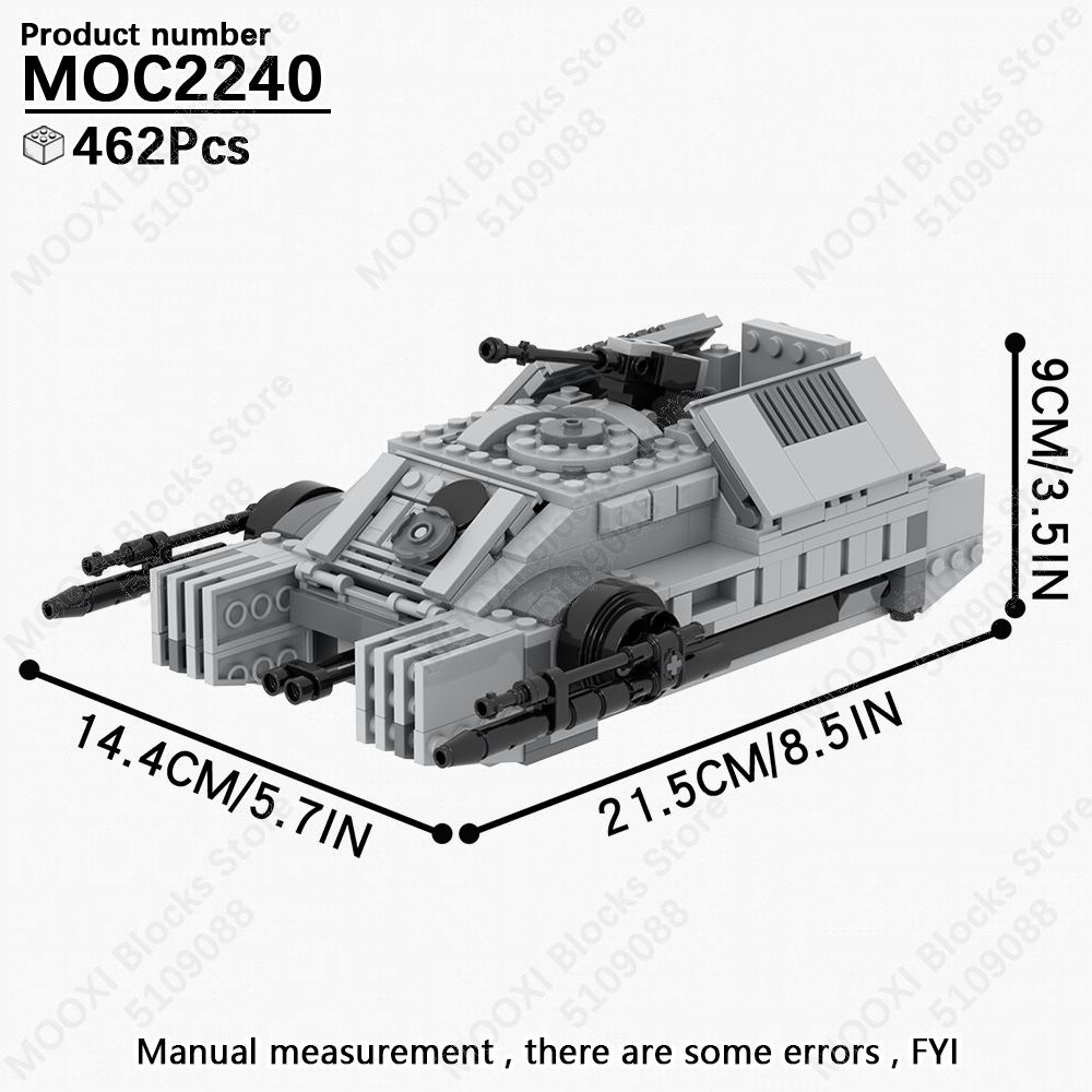 MOOXI Star Wars Mech Veicolo Cannone Carro Armato Armi Nave da Trasporto Soldati Modello Mattoncini Fai da Te Blocchi da Costruzione Assemblati Giocattolo per Bambini