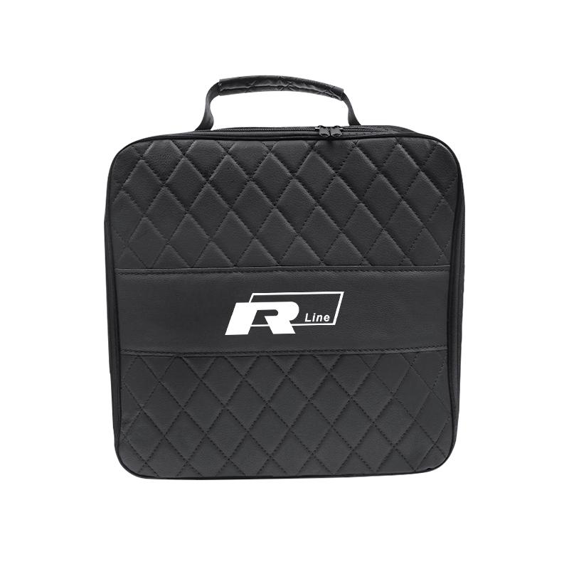 Car Charging Gun Leather Bag Storage Box Auto Accessories For VW GTI Polo Golf Passat Tiguan Arteon Touareg Taigo Jetta Hub Cap