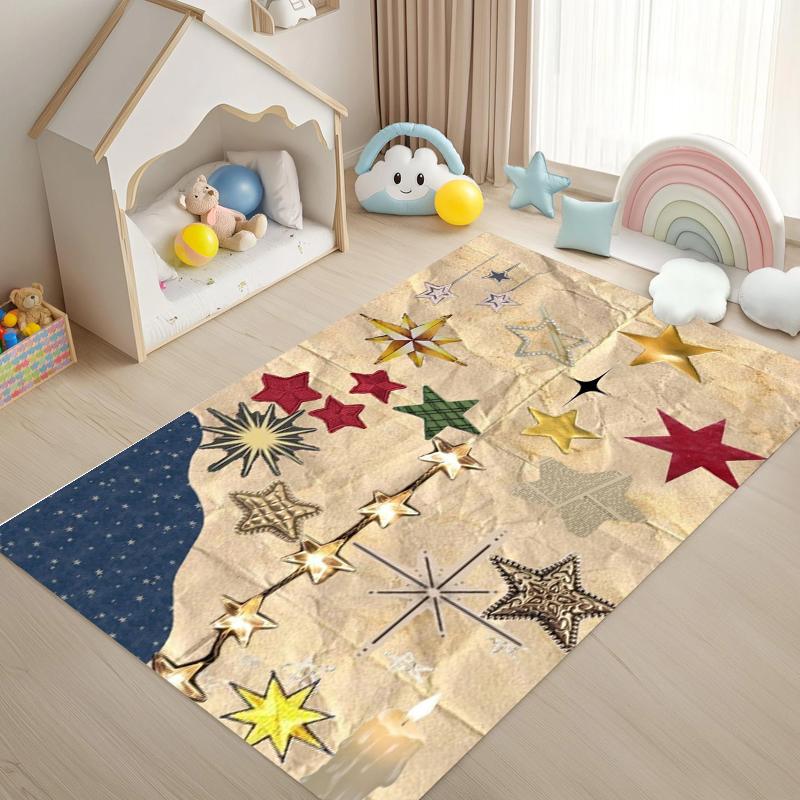 

Abstract Sun Collage Art Rug Bohemian Mixed Media NonSlip Easy Clean Decoration Home Room Valentine s Day Christma Other Holiday 40X60cm