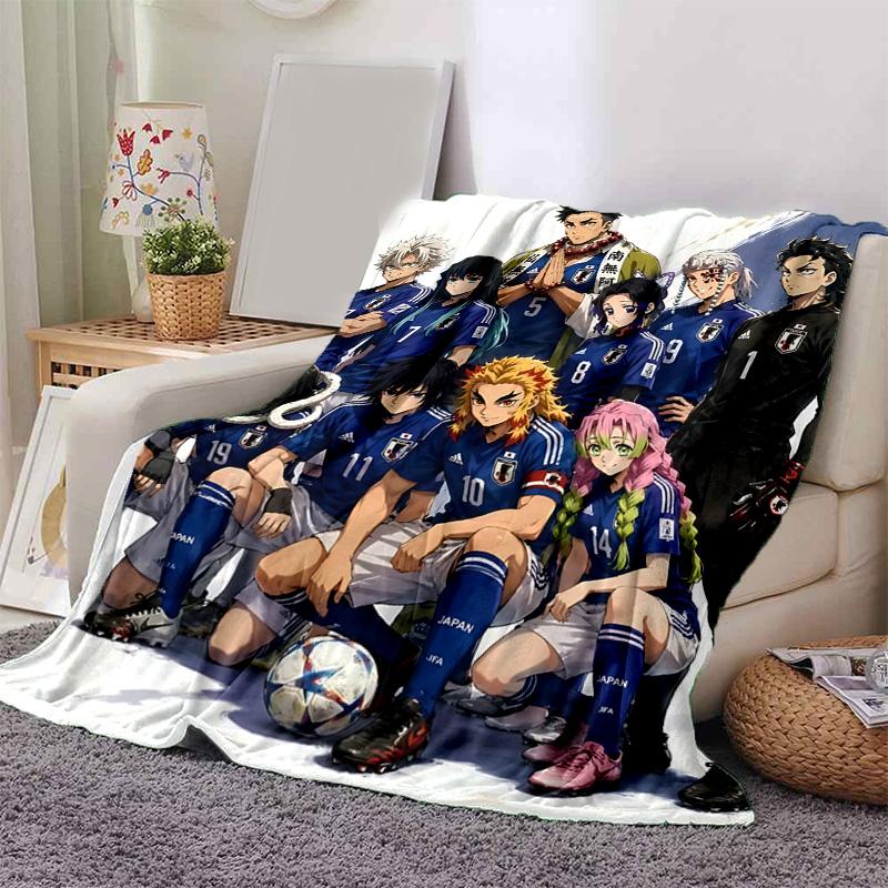 1pc Football Team Spirit Flannel Blanket Soft Warm Throw Blanket for Bedroom Living Room Bed Travel Camping Picnic Gift. MT7150164