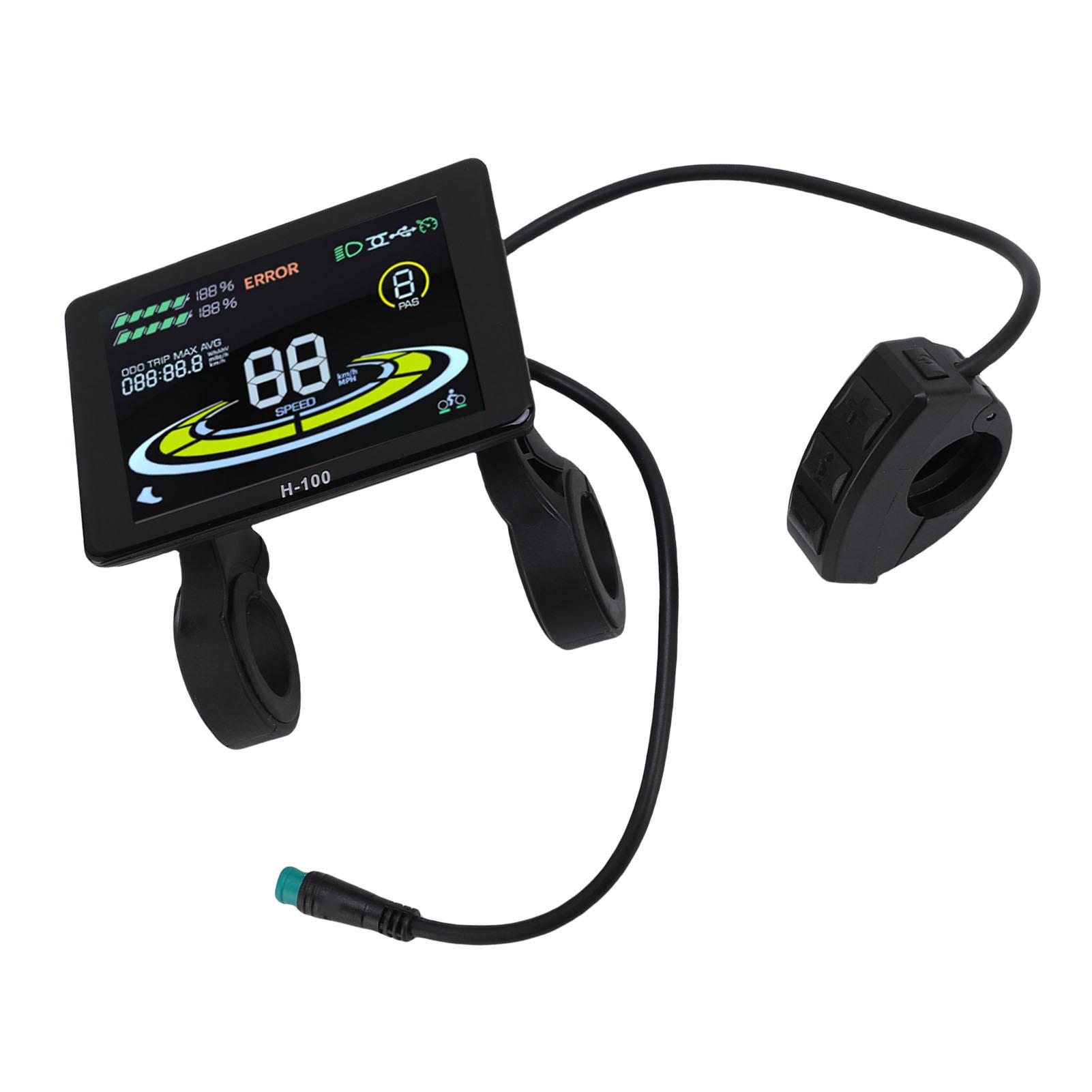 

Цветной ЖК-дисплей для электровелосипеда, 24 В, 36 В, 48 В, панель управления электросамокатом с 5-контактной водонепроницаемой вилкой