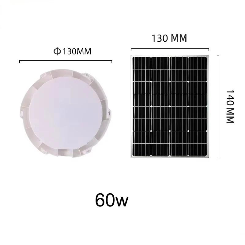 LEDSolar Ceiling Light Indoor Bedroom Corridor Garden Lighting With Remote Control Dimmable Timing Waterproof Solar Ceiling Lamp