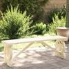 Vidaxl Garden Bench, 115 Cm, Solid Fir Wood
