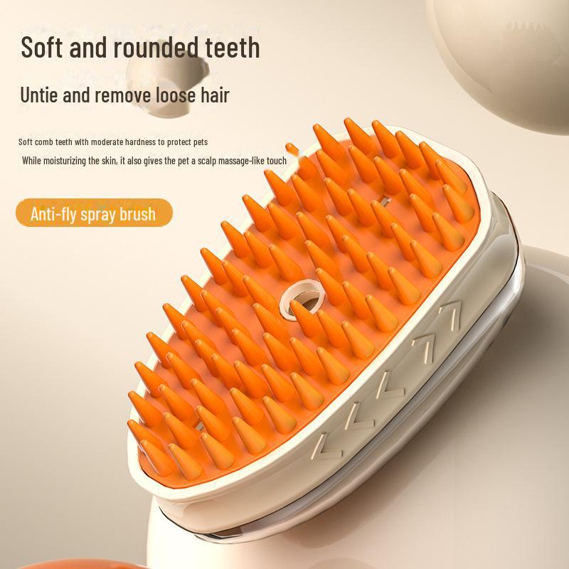 Electric Pet Massage Comb: Anti-Flyaway, Detangling Bath Brush for Cats