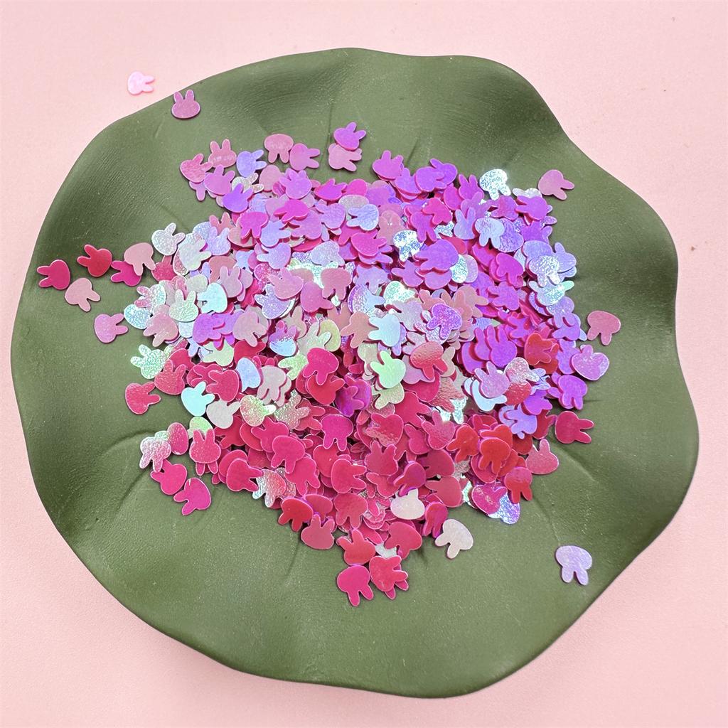 Kreativa Smyckestillbehör Kaninhuvud PVC Paljetter PVC Paljetter 2000 St Kaninhuvud PVC-lapp Pärlbeströdda Paljetter Mode Söt DIY-material Paljetter