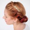 Trendy Handmade Wedding Hair Comb Leaf Flower Bridal Hairpins Pearl Head Jewelry Girls Hair Accessories Hairstyle Design Tools