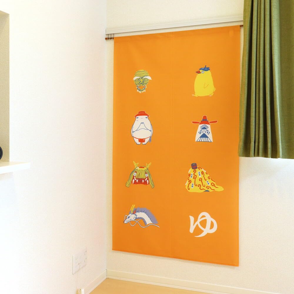 Noren 85X150cm Ghibli Spirited Away In "Kissho" [Made Japan] (Yellow 99658)