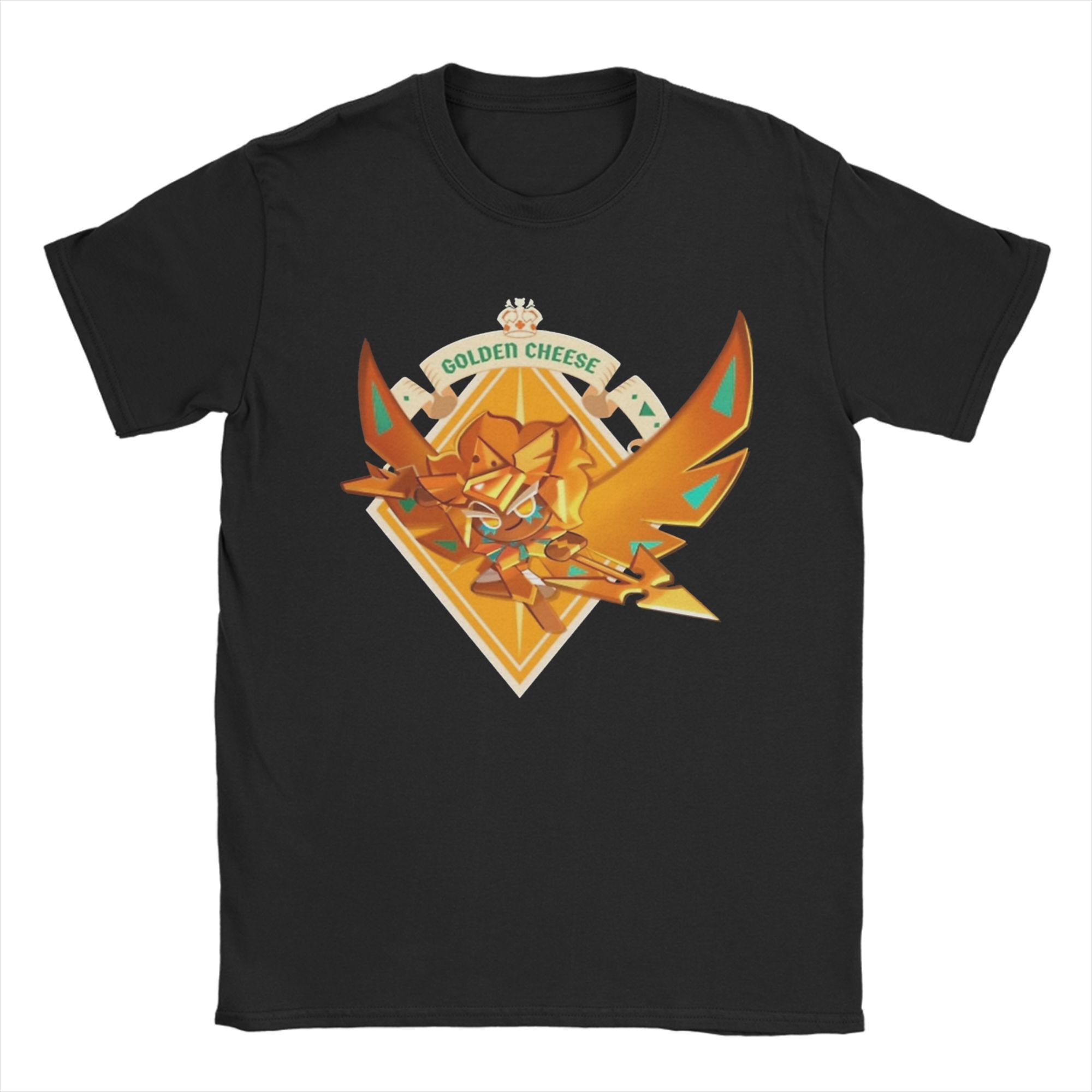 

Casual Golden Cheese T-Shirt Men Round Neck Short Sleeve Tops Cookie Run Kingdom Cotton Summer TopsTops - Men s Summer Cotton... S разноцветный