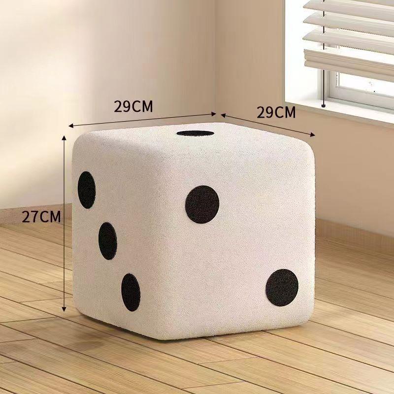 

Табурет для пеленания обуви Home Door Dice Creative Pouf Lambskin Footstool Small Low Stool