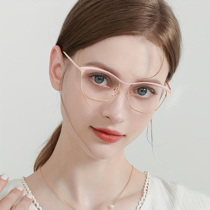 Trendy Blue Light Blocking Glasses For Women Fashionable High End Anti Radiation Eyewear With One Piece Beam Frame