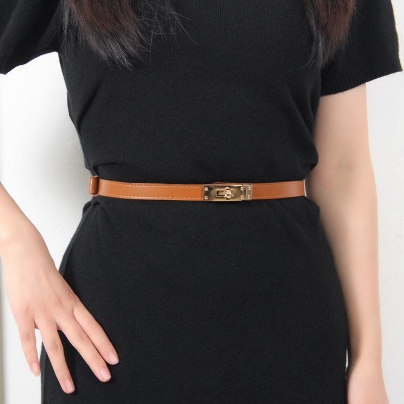 Fashion Retro Adjustable Buckle Belt Women Thin Belts Female Dress Waistband
