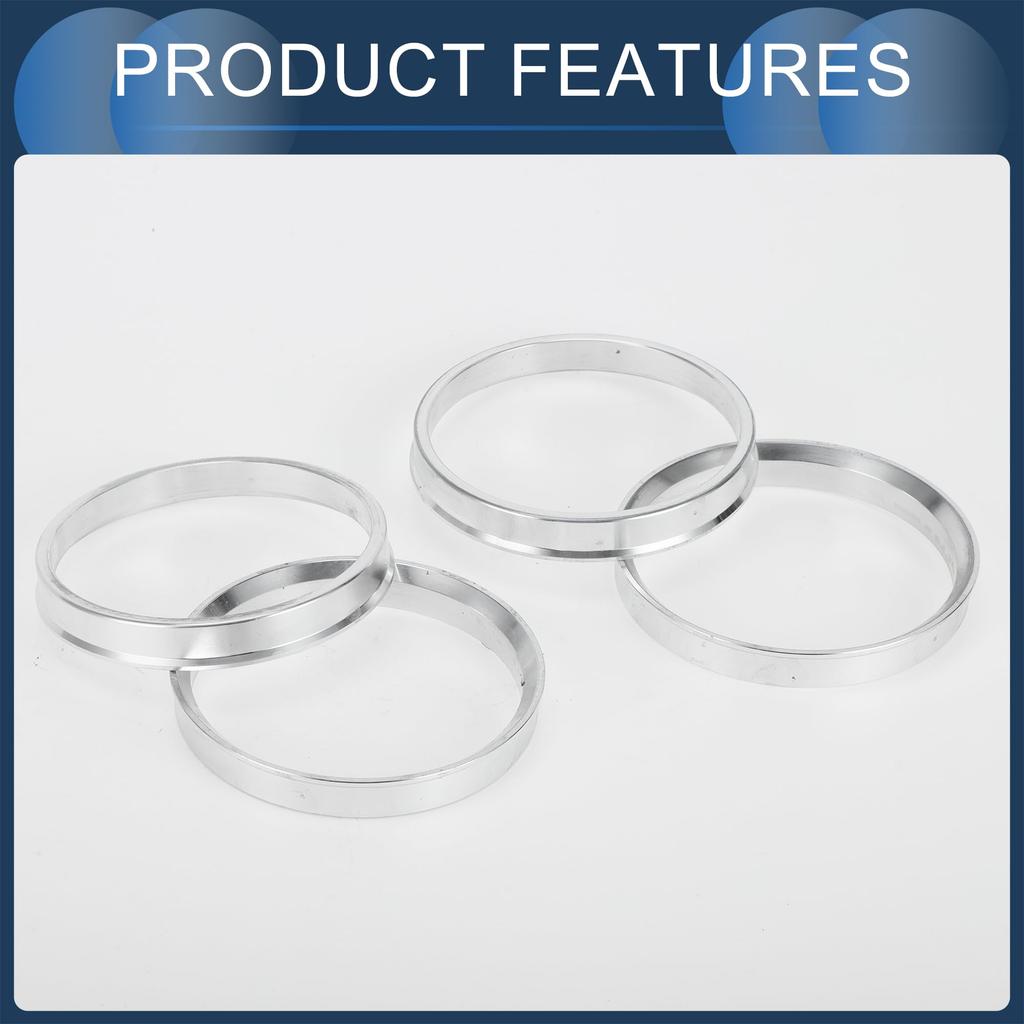 INFINAUTO Anelli di Centraggio Mozzo 66.6mm ID a 73.1mm OD Anelli Mozzo Ruota Veicolo Lega di Alluminio 4pz