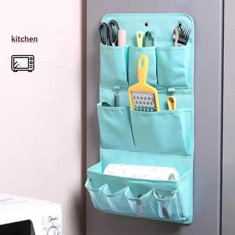 1/2PCS Wall-mounted Storage Bag Multi-functional Dormitory Cosmetic Toy Storage Bag Hanging Storage Behind The Door