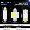 Tallew 24 Pieces Dome Light LED Car Bulb Kit Set T10 31 mm 42 mm LED Festoon Bulbs Interior Replacement for Car Map Door Courtesy(White)