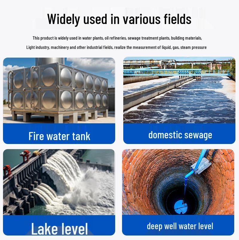 Trasmettitore di livello a immersione blindato ad alta temperatura con tubo a gas per la misurazione idrostatica del livello dell'acqua nel serbatoio del diesel