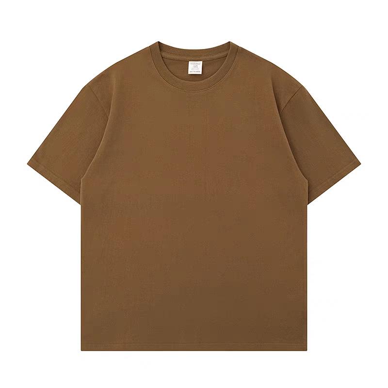 500g Combed Cotton Unisex Solid Color Short Sleeve T-Shirt