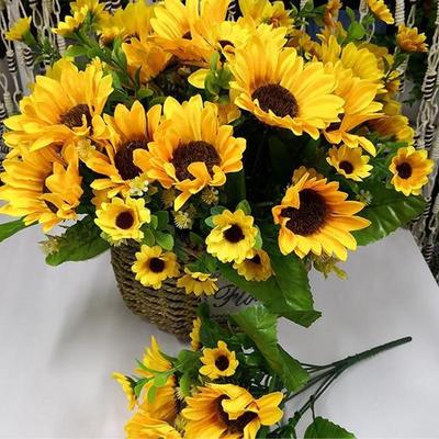 Artificial Sunflower Bouquet for Home and Landscape Decoration