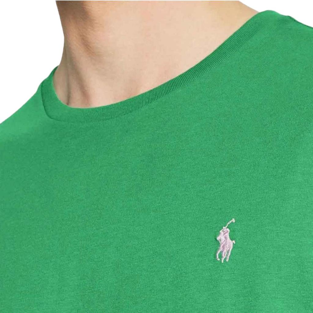 Polo Ralph Lauren SS22 Solid Color Embroidered Logo Crew Neck Short Sleeve T-Shirt Men T-Shirts Green 710671438270-13