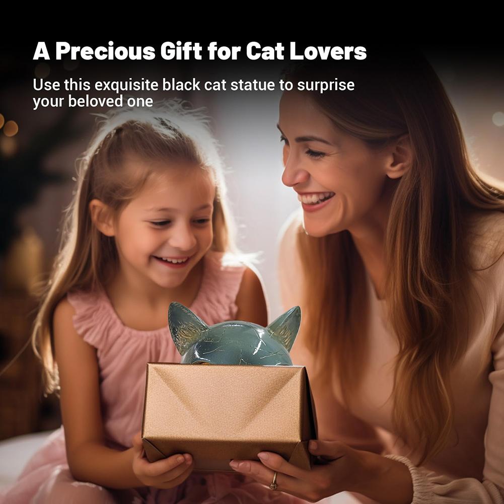 Decorative Cat Stone Figurine Kitten Sculpture for Home Windows and Party Decorations