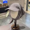 New American plaid headscarf hat children spring and summer casual versatile triangle towel peaked cap sun hat