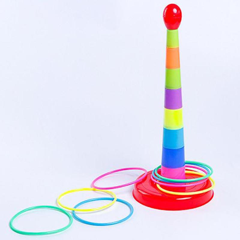 Ferrule Stacked Toys Children Throw Circle Game Fun Indoor Outdoor Early Education Parent-Child Interactive Kids Gift TMZ