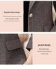 Women's Wool Casual Blazer Autumn Winter 2025 - Short European American Style