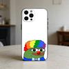 Funny Pepe the Frog Phone Case For iPhone 17,16,15,14,13,12,11 Plus,Pro Max,SE4Soft Silicone Black Cover