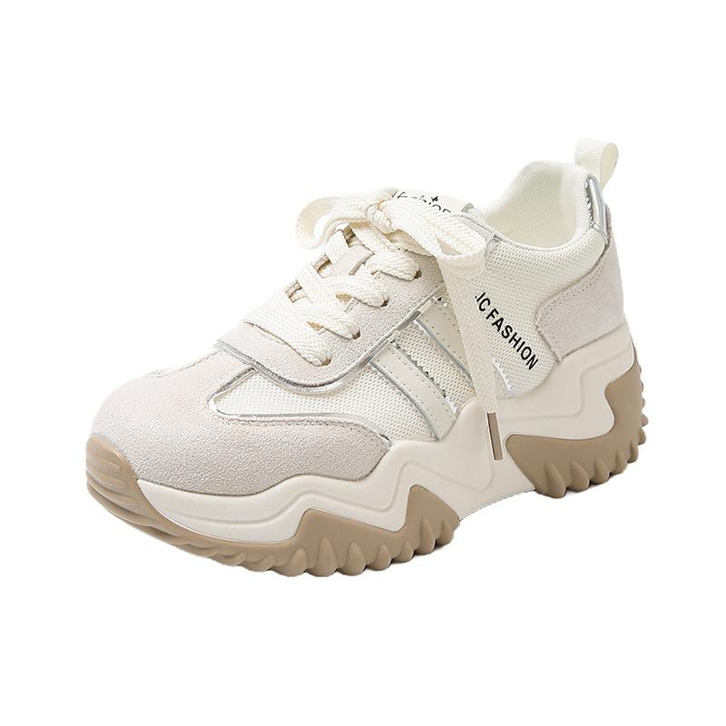 Korean Version of the New Dad Shoes for Women, Spring Student Sports Running Shoes, Casual Shoes with Heightened Thick Soles