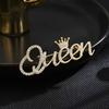 Light Luxury English Queen Crown Brooch Rhinestone Corsage Pin for Clothing Decoration