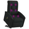 Recliner Chair with Lift Assist Black Fabric