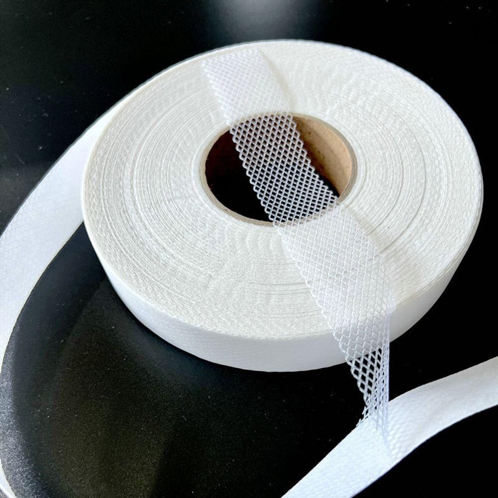 50M Hot Melt Adhesive Mesh Tape Fastener Non-woven DIY Clothes Ironing Hem Tapes Double Sided Mesh Sewing Tool