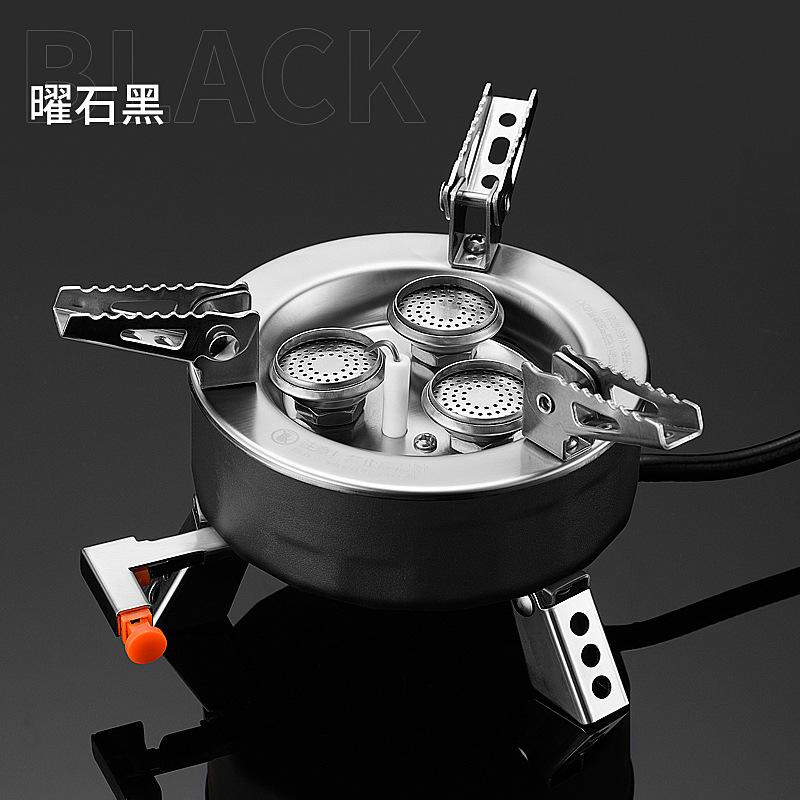 Синий Огонь Медный Сердечник Газовая Плита Портативная Складная Ветрозащитная Газовая Плита Оборудование для Пикника 3-конфорочная Плита Кассетная