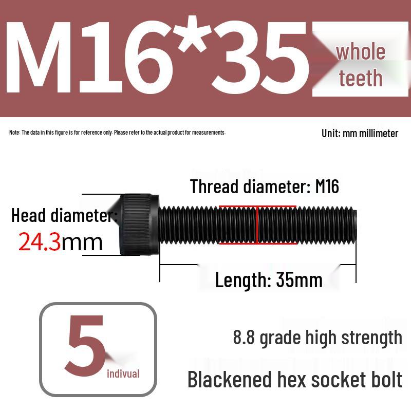 8.8 High-Strength Socket Head Cap Screw Bolt (M4-M20)