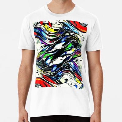 Lebhaftes Abstraktes Camo Bunt Psychedelisch S bis 5XL Hergestellt in AU/USA T-Shirt