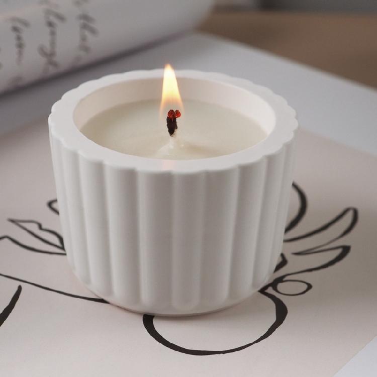 Silicone Mold for DIY Cement Cup with Crystal Effect Trendy Plaster Candle Cup Mirror Silicone Mold